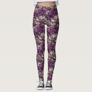 Leggings Exercice Fleur Amaryllis Pétales Mams Fête des Mèr