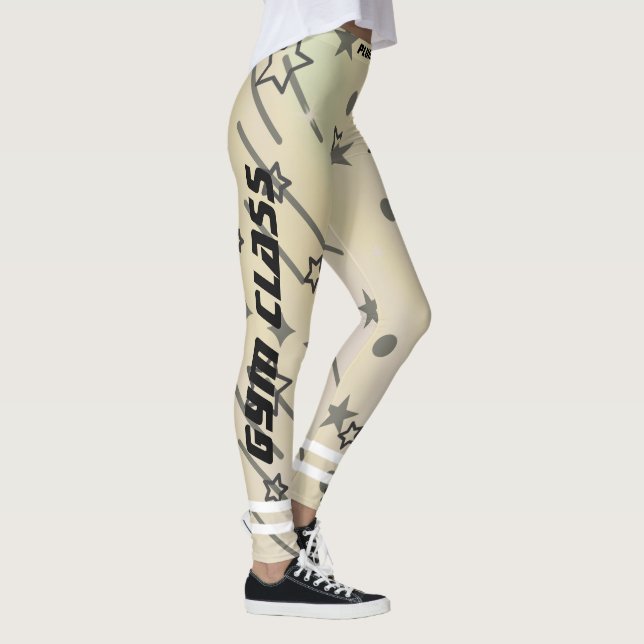 Leggings Exercice personnalisé motif étoiles (Droite)