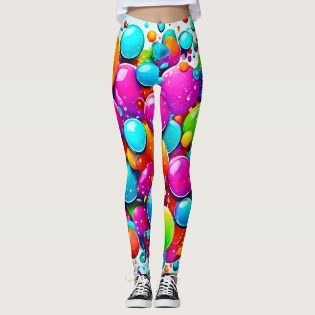 Leggings Explosion colorée de bulle (Devant)