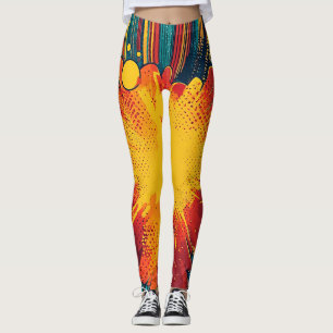 Leggings Explosion d'art pop de style comique (1)