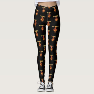 Leggings F Caw F Funny Chicken Pun Dark Humor Sarcasm 