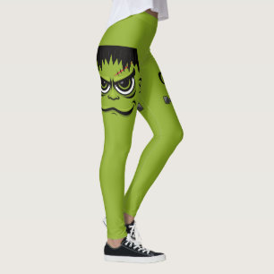 Leggings Face Frankenstein Halloween