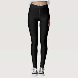 Leggings Faith Pink Flower Cancer Sensibilisation