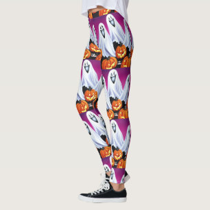 Leggings Fantômes et hérissons Citrouille