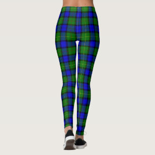 Leggings Farquharson tartan bleu vert plaid