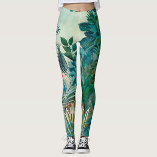 Leggings Faune dans la peinture tropicale de la jungle