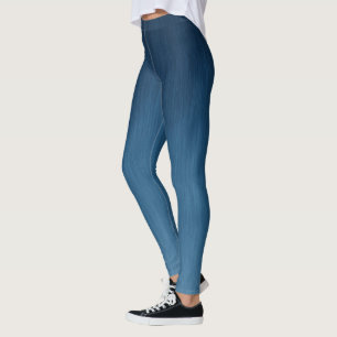 Leggings Faux Denim Blue Jean Motif