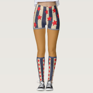 Leggings Faux Shorts et Chaussettes Patriotiques 4