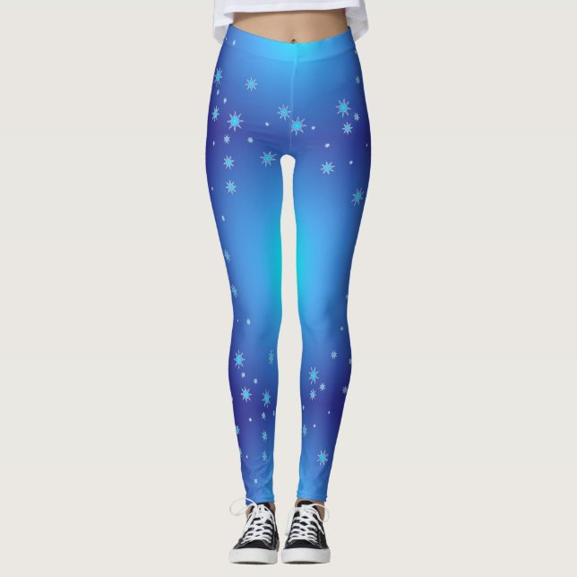 Leggings féminine Blue Stars (Devant)