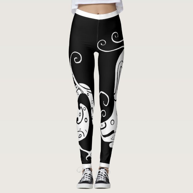 Leggings féminins du Dragon blanc (Devant)