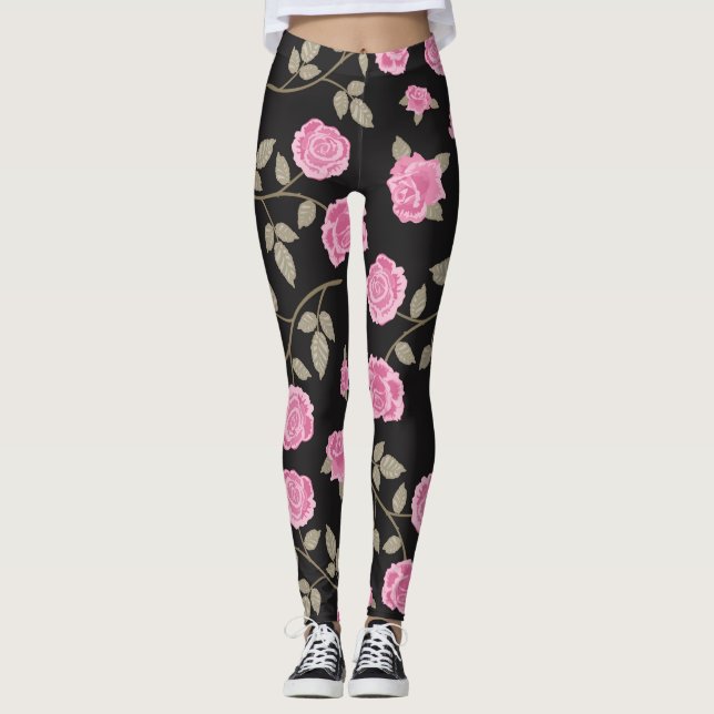 Leggings féminins Rose (Devant)