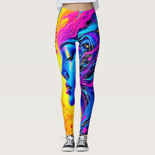 Leggings Femme Abstraite Dreamy Colorful