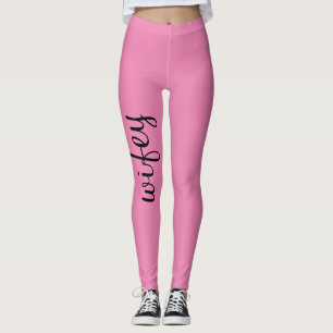 Leggings Femme Bébé rose Noir mignon Fille Chic tendance Un