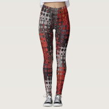 Leggings Femme Colorés Avec Imprimé Abstrait