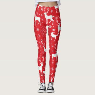 leggings femmes avec conception de cerfs rouges