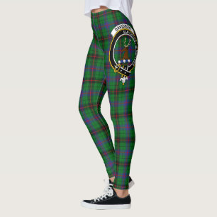 Leggings Femmes de Clan Davidson Moderne Blason Tartan Scot