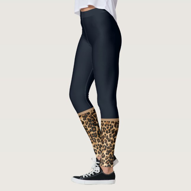 Leggings femmes-Empreintes de léopard Leggings (Gauche)