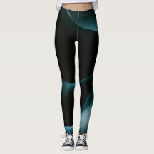 Femmes Motifs Black Wavy vertes Entraînement leggi