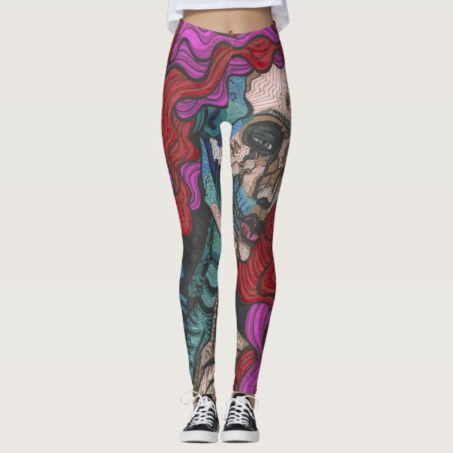 Leggings femmes squelettes (Devant)