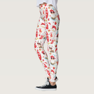 Leggings Festif Christmas Beach Père Noël motif