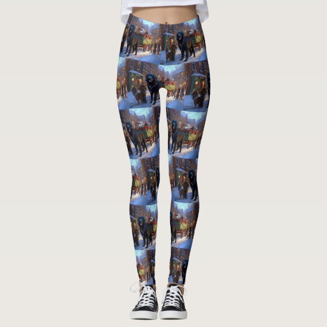 Leggings Festin de Noël à Terre-Neuve (Devant)
