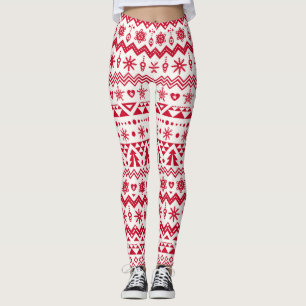 Leggings Festive Noël sans couture motif.