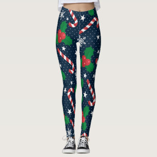 Leggings Festive Sucre de canne & Holly Berry Noël