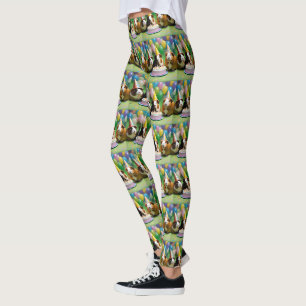 Leggings Fête d'anniversaire avec des cochons d'Inde de fêt