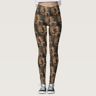 Leggings Fête de Noël de Chien Vizsla