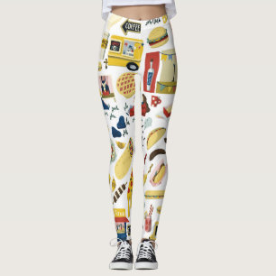 Leggings Fête du Camion alimentaire : Motif de dessin