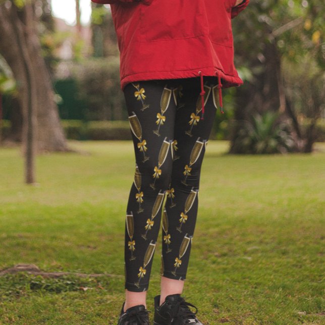 Leggings Fête du Nouvel An Champagne Noir (Créateur téléchargé)
