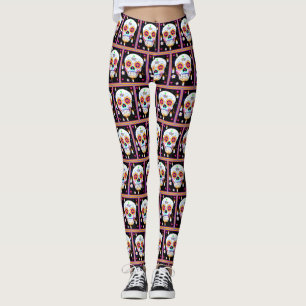 Leggings Fête Mexicaine Du Crâne Sucrier Mort