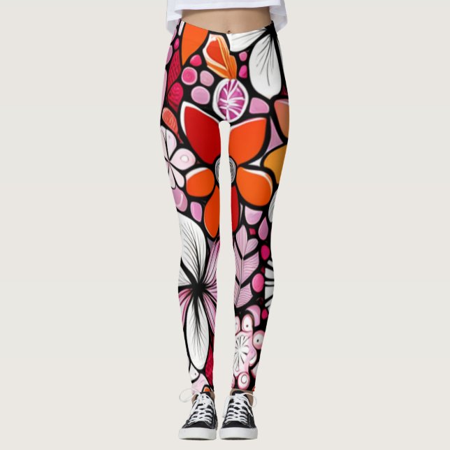 Leggings Fêtes hawaïennes (Devant)