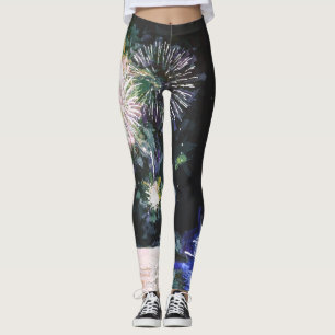 Leggings Feu d'artifice célébrer bateau aquarelle Océan