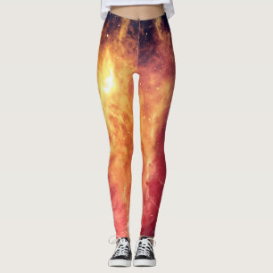 Leggings Feu Solaire à Travers le Cosmos
