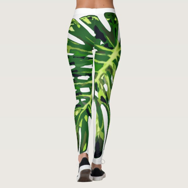 Leggings Feuille de monstère tropicale (Dos)