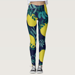 Leggings Feuilles citron : arrière - plan d'illustration vi