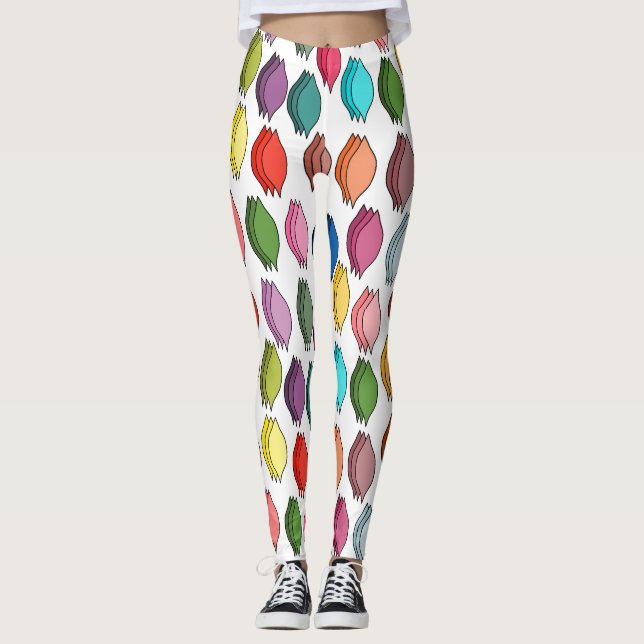Leggings Feuilles colorés (Devant)