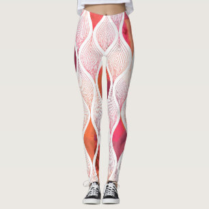 Leggings Feuilles d'aquarelle modernes, motif sans couture.