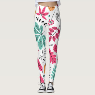 Leggings Feuilles d'automne Abstrait Motif sans fil