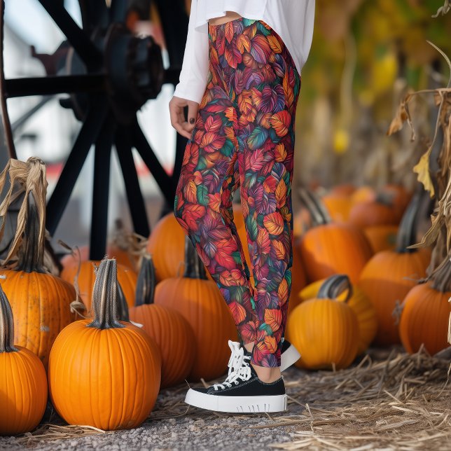 Leggings Feuilles d'automne vibrantes (Créateur téléchargé)
