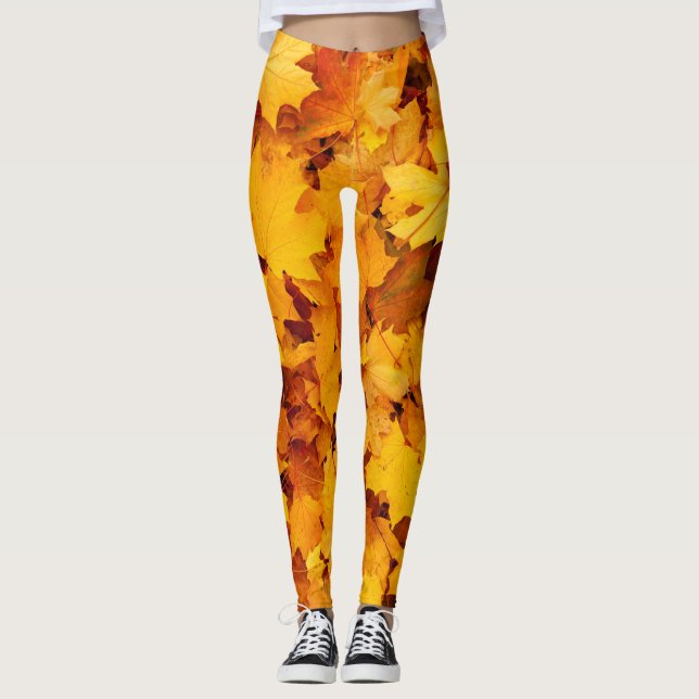 Leggings Feuilles d'été indiens (Devant)
