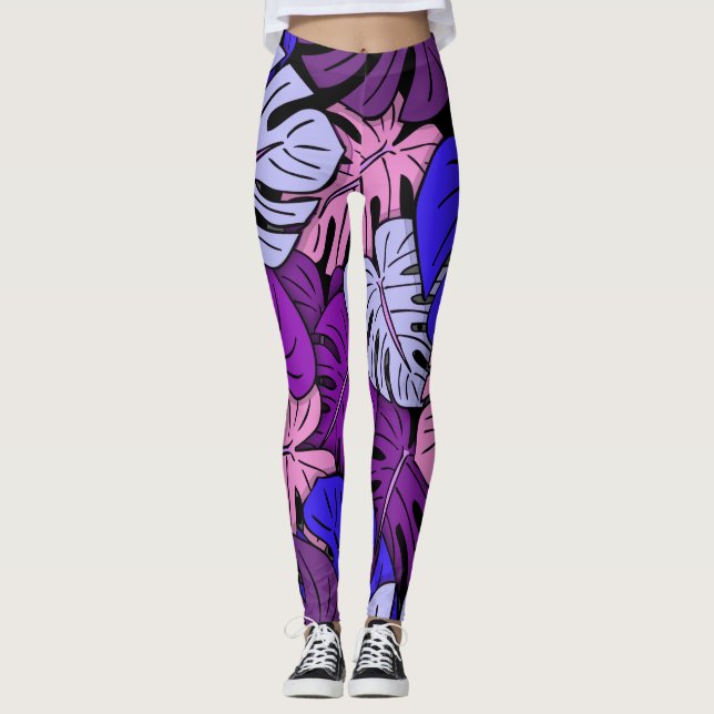 Leggings Feuilles Monstera #4 (Devant)