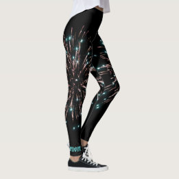 Leggings Feux d'artifice de vert et de Jour de la