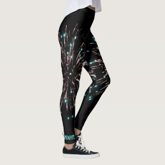 Leggings Feux d'artifice de vert et de Jour de la