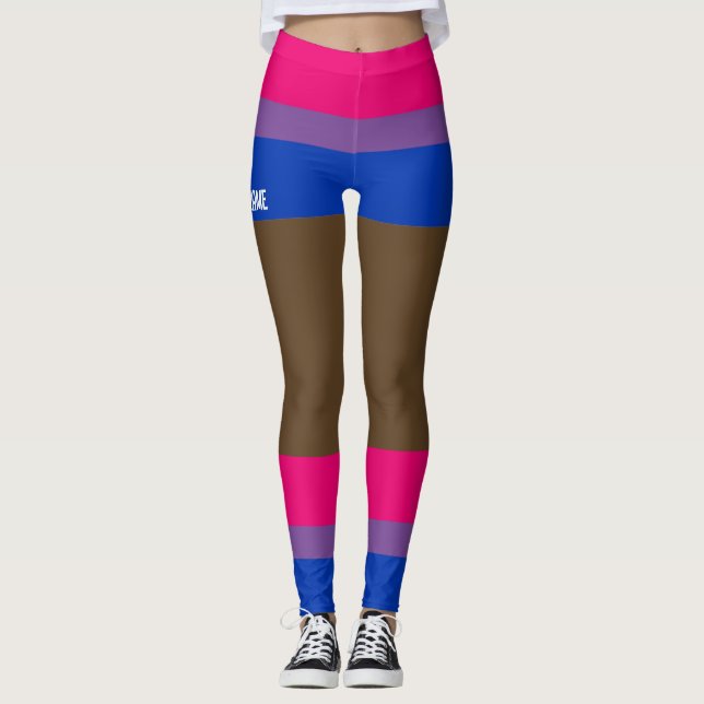 Leggings Fierté Bisexuelle Faux Shorts & Jambes (Devant)