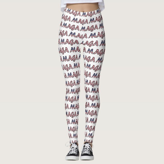Leggings Fierté d'Américain de MAGA (Devant)