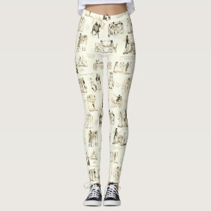 Leggings Fierté et préjugé Citations de seigle beige