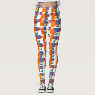 Leggings Fierté Irlandaise Américaine Drapeau Irla