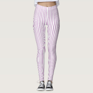 Leggings Filet pourpre et blanc